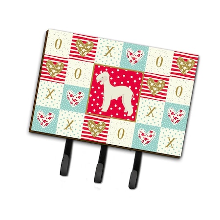 Carolines Treasures 6 x 2 x 9 in. Bedlington Terrier Love Leash or Key Holder CK5910TH68